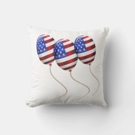 Almofada Balões da Bandeira Americana Patriótica
