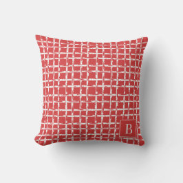 Almofada Bambu Preppy – Monograma Vermelho da Costa