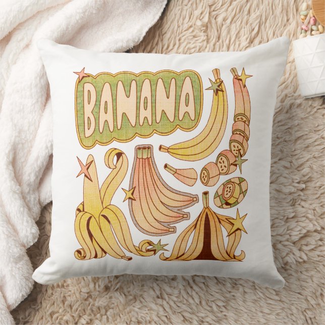 Almofada Banana / Ilustração de Banana (Cobertor)