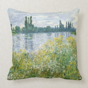 Almofada Bancos de Claude Monet do Seine, Vetheuil, 1880