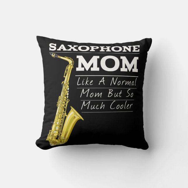 Almofada Banda Legal Marching Engraçado Saxofone Mãe (Frente)