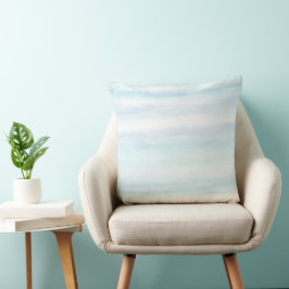 Almofada Bandas de Aqua Blue Mint White