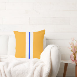 Almofada Bandas de Corrida Branca Azul Brilhante Amarelo Br