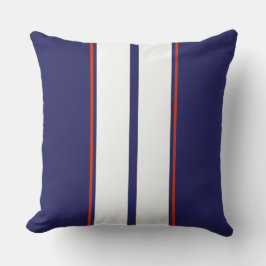 Almofada Bandas de corridas vermelho, branco e azul