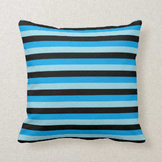 Almofada Bandas de Pastel Azul, Pretas e Turquesas