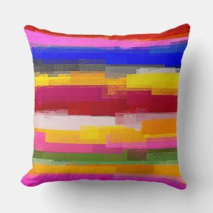 Almofada Bandas de Pastel pintadas com abstrato nº 2