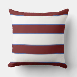 Almofada Bandas Modernas do Elegante Náutico Azul Branco Ma