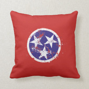 Almofada Bandeira afligida do estado de Tennessee