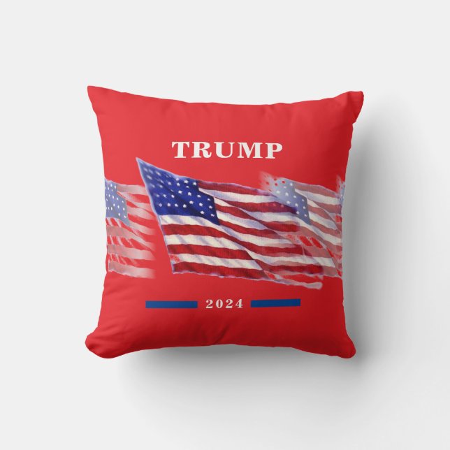 Almofada Bandeira Americana Donald Trump 2024 (Frente)