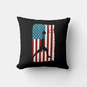 Almofada Bandeira Americana dos EUA Basquete Atleta Patriót