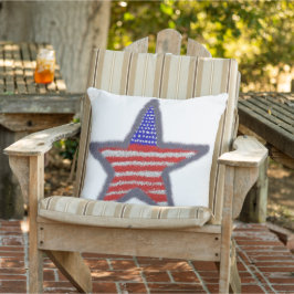 Almofada Bandeira americana estrela brilhante