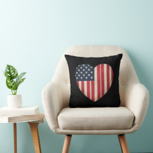 Almofada Bandeira Americana Patriótica USA Estrela Listras