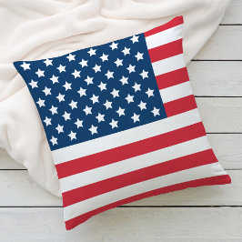 Almofada Bandeira Americana Vermelho Branco Azul Patriótico