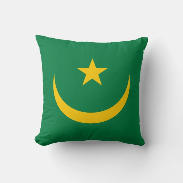 Almofada Bandeira Antiga da Mauritânia (Frente)