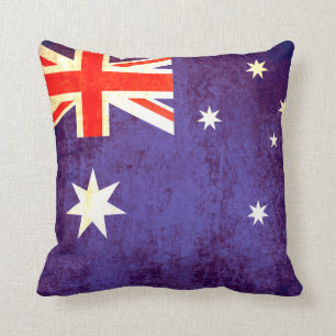Almofada Bandeira australiana travesseiro antiqued
