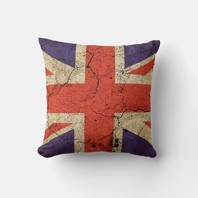 Almofada Bandeira BRITÂNICA suja (Union Jack) (Frente)