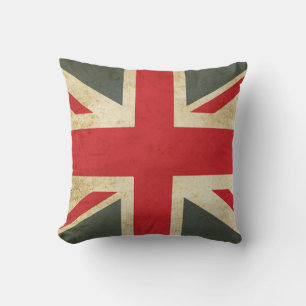 Almofada Bandeira britânica vintage Union Jack