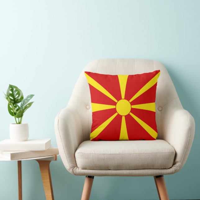 Almofada Bandeira da Macedônia do Norte (Cadeira)