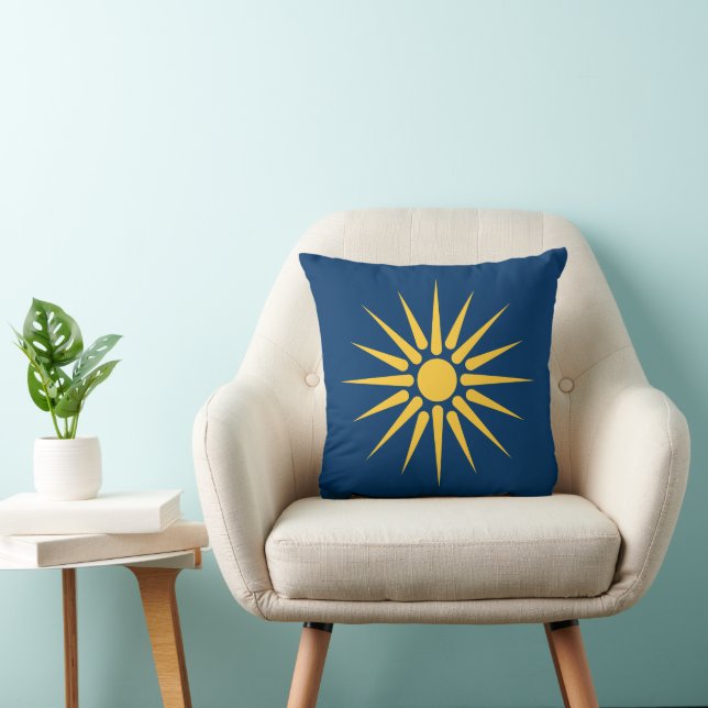 Almofada Bandeira da Macedônia no Travesseiro MoJo (Cadeira)
