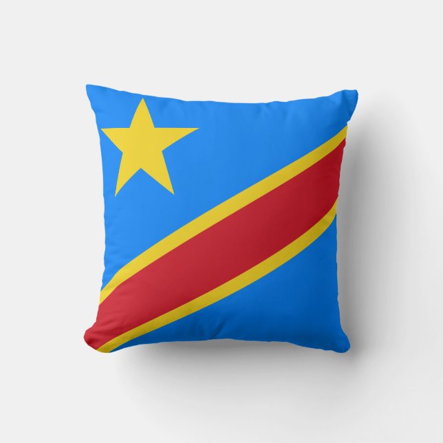 Almofada Bandeira da República Democrática do Congo (Frente)