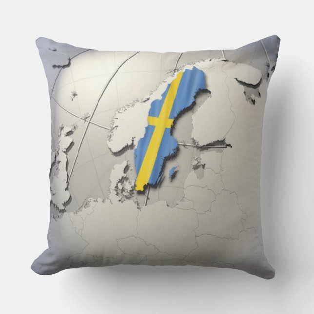 Almofada Bandeira da suecia (Frente)