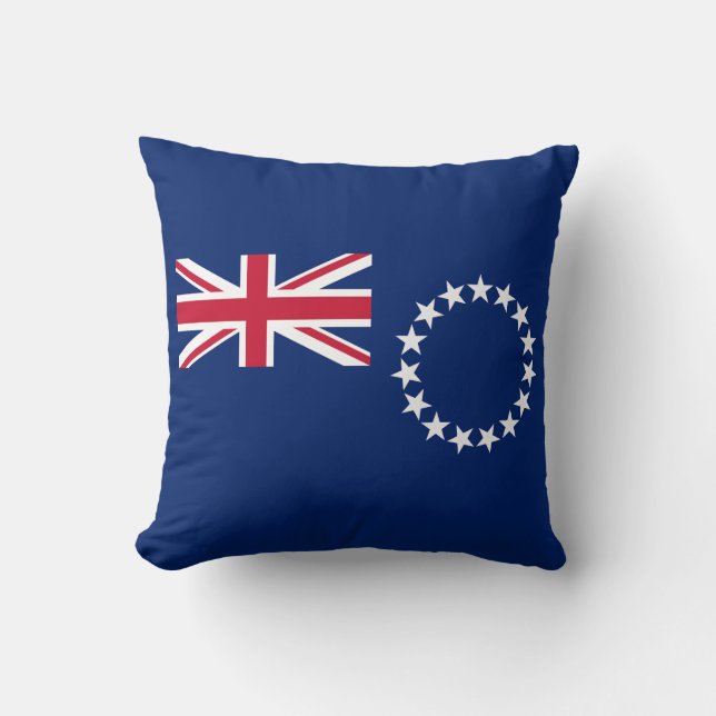 Almofada Bandeira das Ilhas Cook (Frente)