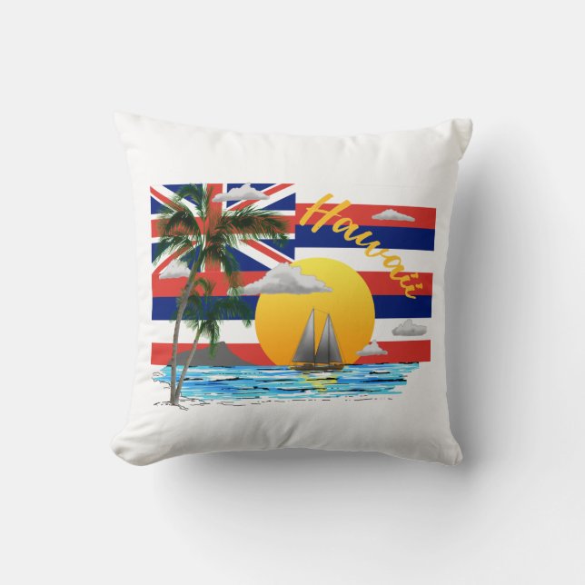 Almofada Bandeira das Ilhas Havaianas (Frente)