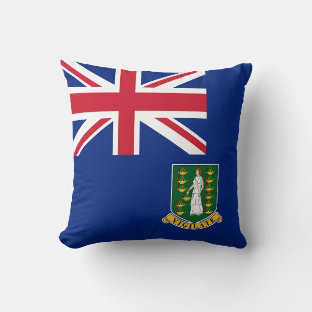 Almofada Bandeira das Ilhas Virgens Britânicas (Frente)