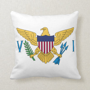 Almofada Bandeira das Ilhas Virgens dos Estados Unidos
