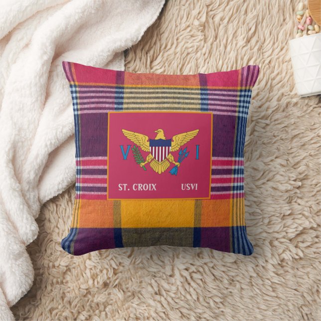 Almofada Bandeira das Ilhas Virgens dos EUA St. Croix USVI  (Cobertor)