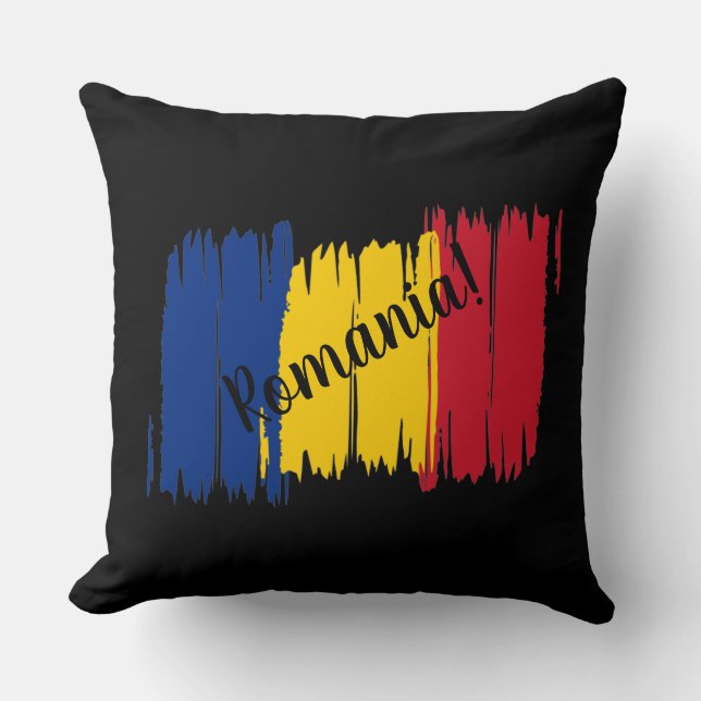 Almofada Bandeira de Brushaft Romênia (Frente)