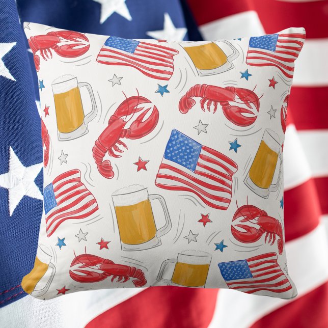 Almofada Bandeira de Cerveja de Lagosta Estrela (Criador carregado)