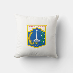 Almofada Bandeira de Jacarta (Cidade Capital da Indonésia)