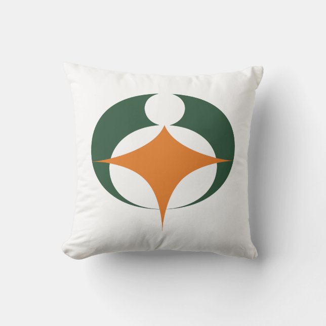Almofada Bandeira de Koga, Shiga, Japão (Frente)