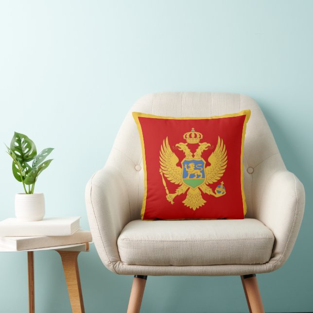 Almofada bandeira de Montenegro (Cadeira)