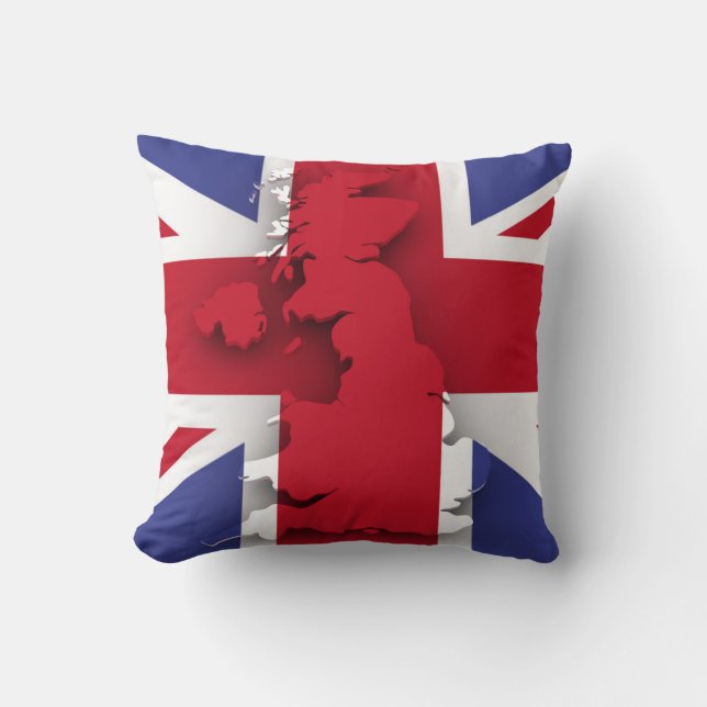 Almofada Bandeira de país britânica (Frente)