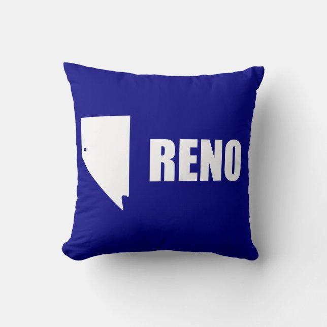 Almofada Bandeira de Reno, Travesseiro decorativo de Nevada (Frente)
