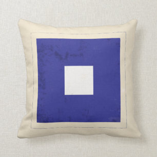 Almofada Bandeira de sinal náutica da letra "P"