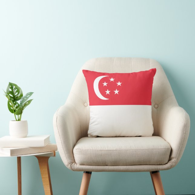 Almofada bandeira de Singapura (Cadeira)