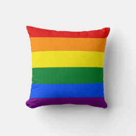 Almofada Bandeira do arco-íris LGBT no Travesseiro MoJo Ame