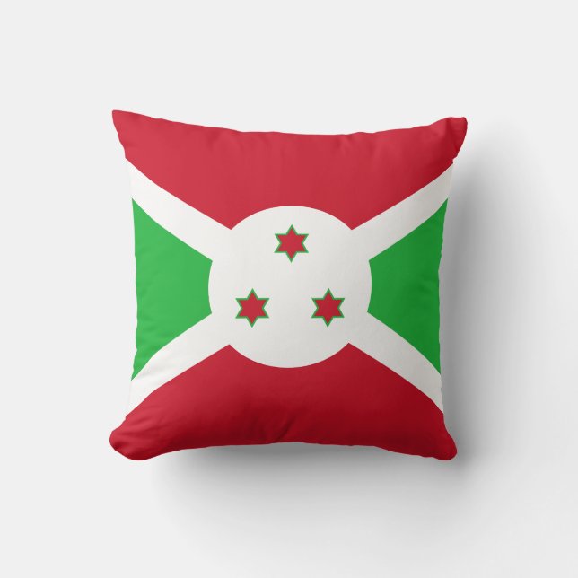Almofada Bandeira do Burundi Patriótico (Frente)