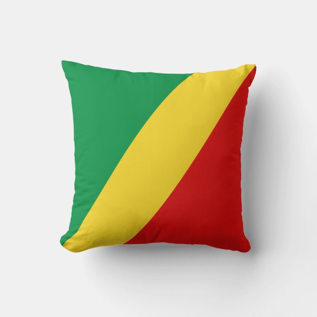 Almofada Bandeira do Congo-Brazzaville x Travesseiro de Sin (Frente)