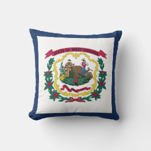 Almofada Bandeira do Estado da Virgínia Ocidental