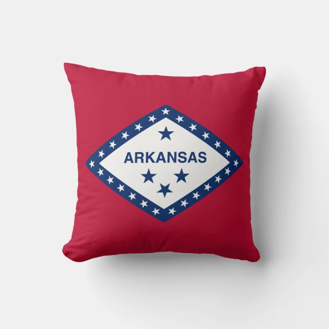 Almofada Bandeira do estado de Arkansas (Frente)