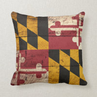 Bandeira do estado de Maryland na grão de madeira