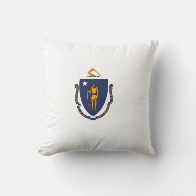 Almofada Bandeira do Estado de Massachusetts (Frente)