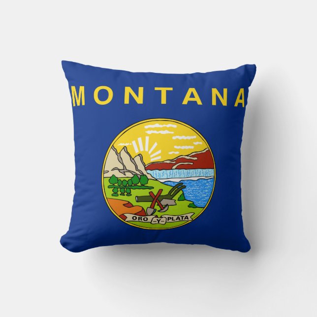 Almofada Bandeira do estado de Montana (Frente)