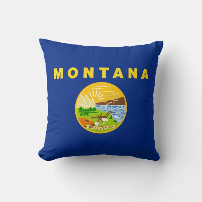 Almofada Bandeira do Estado de Montana (Frente)