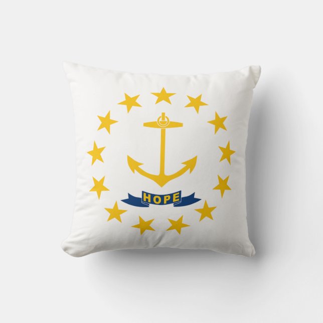 Almofada Bandeira do Estado de Rhode Island (Frente)