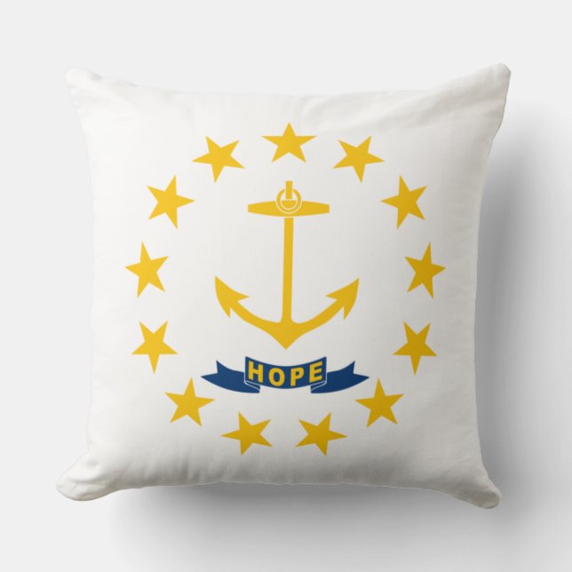 Almofada Bandeira do Estado de Rhode Island (Frente)